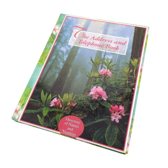 Tormont Vintage 1995 Floral Address Book Telephone‎ Nature Photography Hardcover