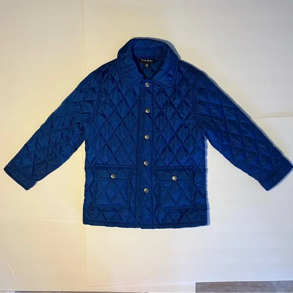 Brooks Brothers Kids Jacket Quilted Boys Royal Blue XS - 8 Years‎ EUC