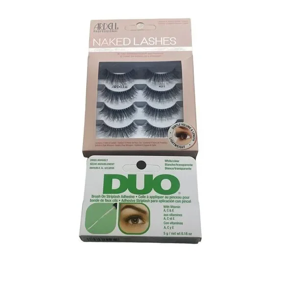 Ardell Professional Naked Lashes‎ & Duo Adhesive 4 Pairs New
