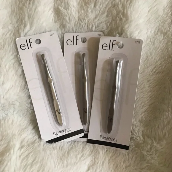 E.LF. elf Bundle of 3 tweezers Brand new