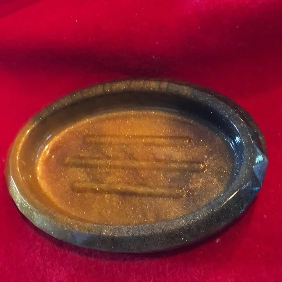 Soap, dish, oval, Graham, Gold