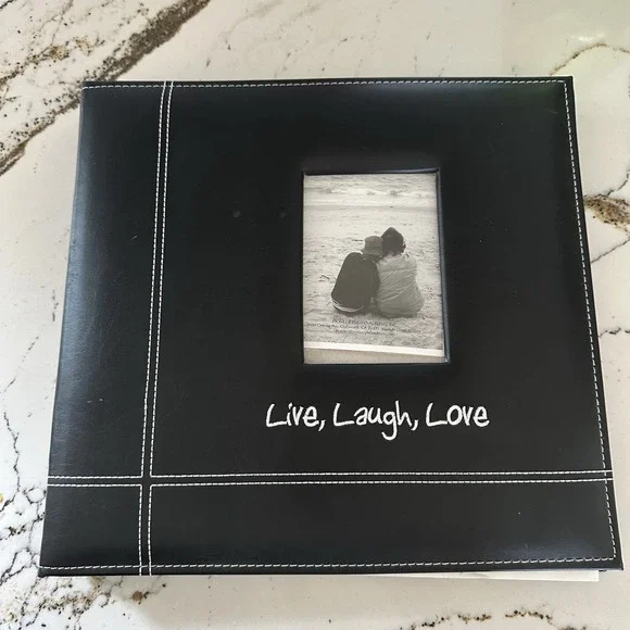 Pioneer E-Z Load 12x12 Memory Album Black Live Laugh Love 20 Pages Scrapbook