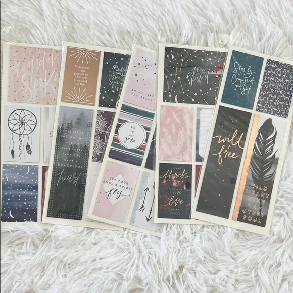 The Happy Planner Journaling Stickers FREE SPIRIT NEW 24Pc. Me And My Big Ideas