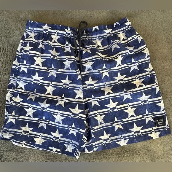 Spicy Tuna navy and white Stars swim trunks size medium