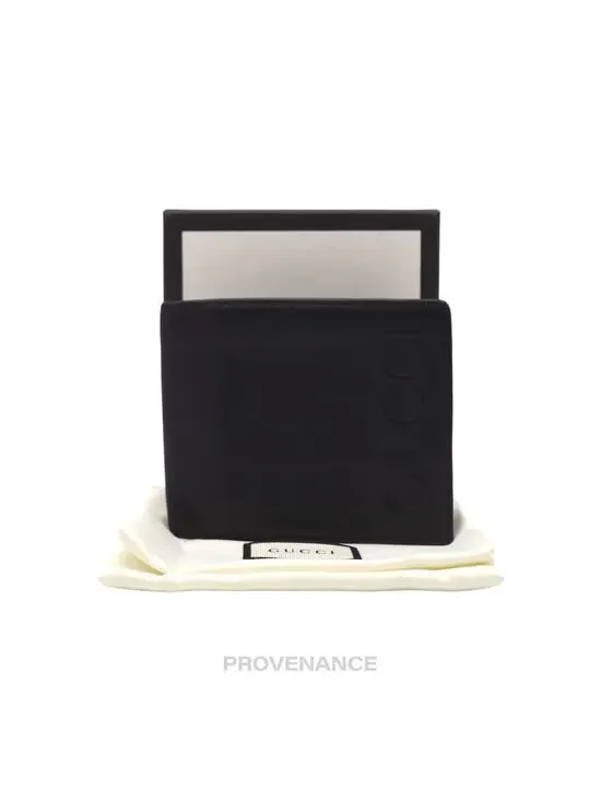 🔴 Gucci Embossed Bifold Wallet - Black