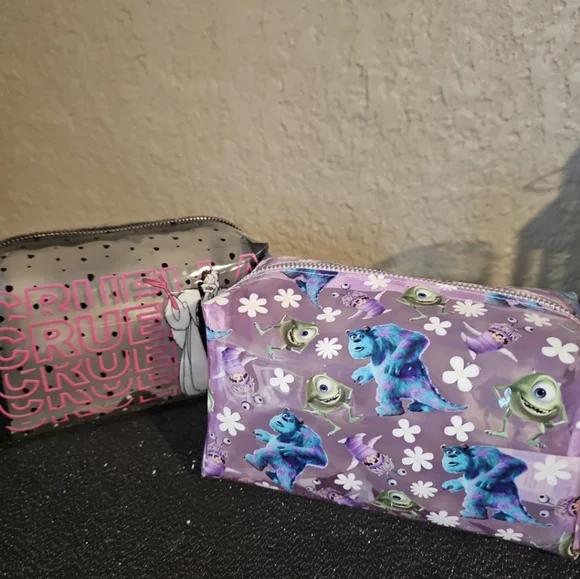 Skinny Pop Disney Makeup Bag Set - Monsters, Inc. & 101 Dalmatians