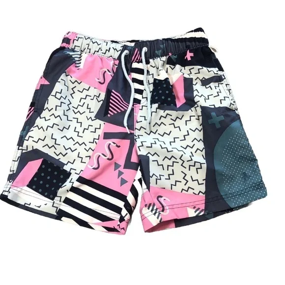 An Original Penguin By Munsingwear Swim Trunks 90s Themed Mens Size Small