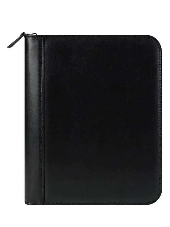 Franklin Covey Black Signature Leather Zipper Planner Binder