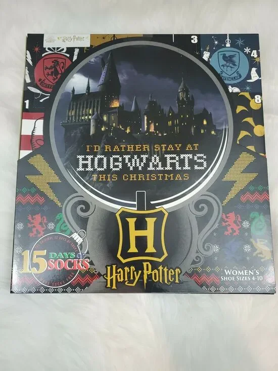 Sock Advent Calendar! Women's Harry Potter Snow Globe 15 Days of Socks Size 4-10