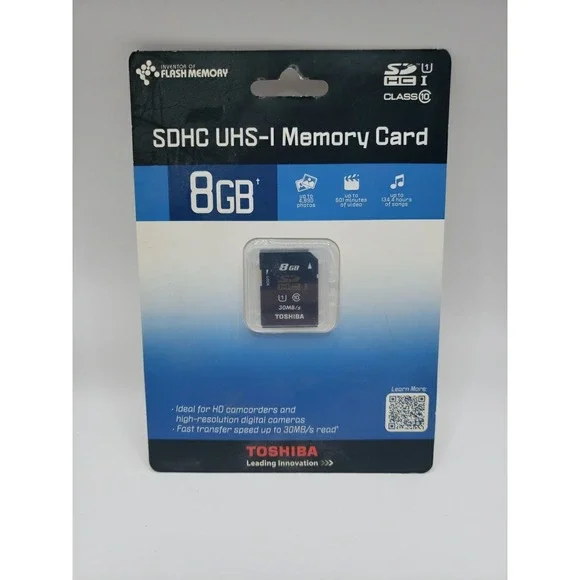 Toshiba 8GB SDHC SD UHS-I Class Memory Card