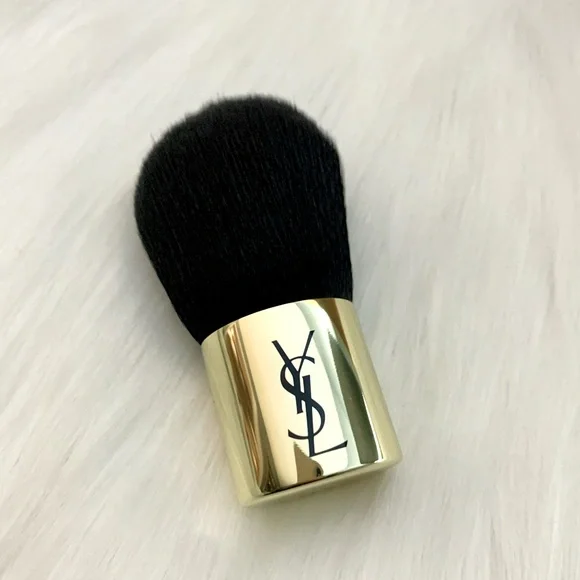 YSL Beauty Exclusive Gold Logo Kabuki Makeup Brush NEW