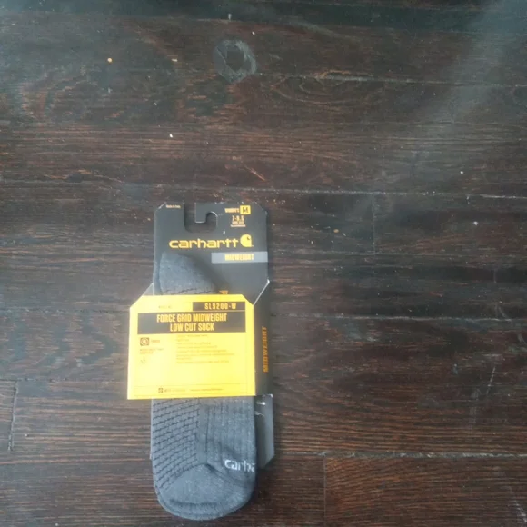Woman's Carhartt Midweight Force Grid Low Cut Sock Color Black Shoe Size 7-9.5.