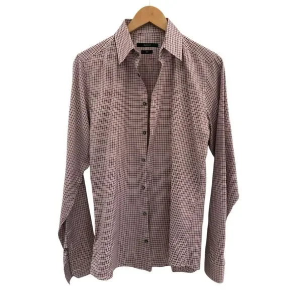 Gucci Men's Dress Shirt - Red/White - Slim Fit Size 38/15