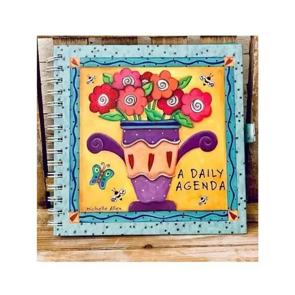 NWT Gorgeous Michelle Allen A DAILY AGENDA 52 weeks Hardcover undated planner