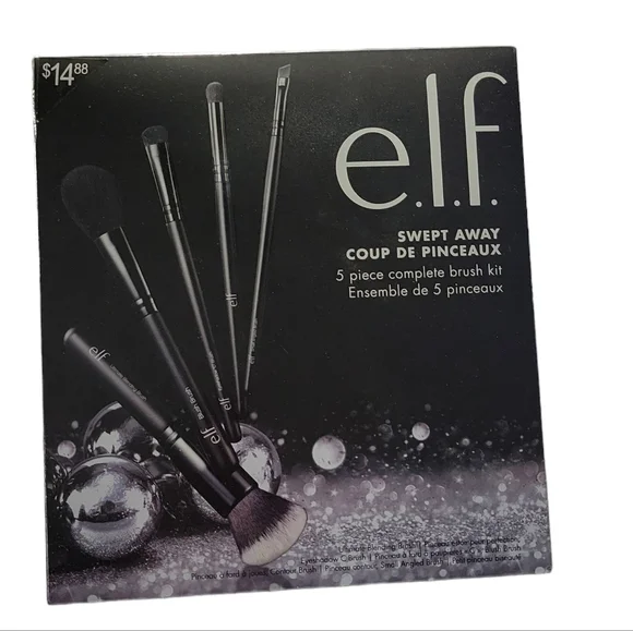 NWOT E.L.F. Swept Away 5 Piece Complete Brush Set