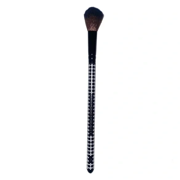 Kat Von D Beauty #9 Powder‎ Highlight Brush Black White Cross Pattern Synthetic
