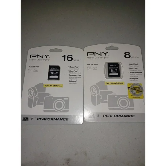 PNY 16 GB+8gb SDHC flash card - high performance - 3.5 Hour Hr Video - 65 Mb/s