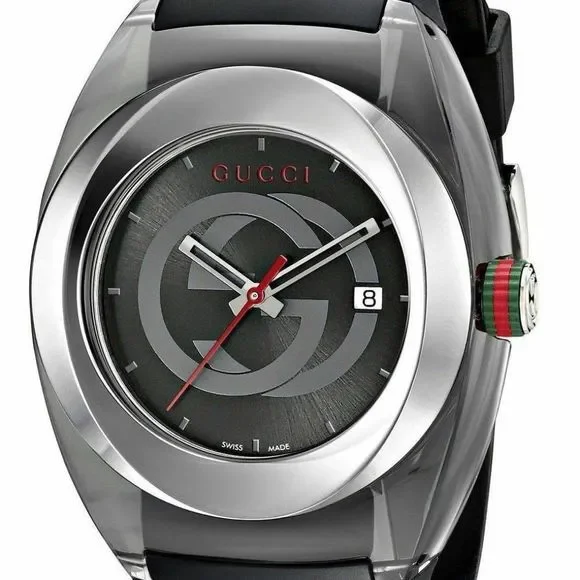 GUCCI 46MM STEEL WATCH! W/ BOX!