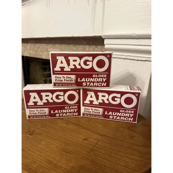3x ARGO GLOSS LAUNDRY STARCH No Date 16 oz Crisp Finish Sealed NOS