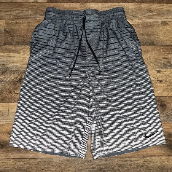 Nike Swim Trunks Board Shorts Mens Size S Grey Ombre Beach Lake Pool‎ Lifeguard