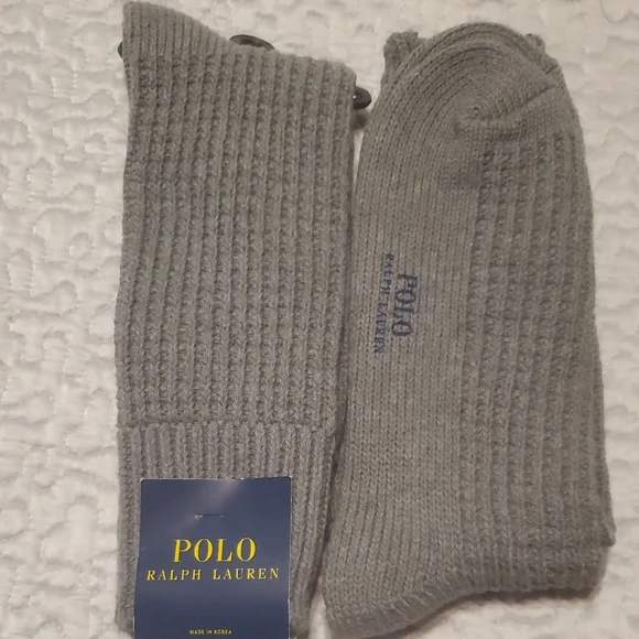 Polo by Ralph Lauren Gray Socks, Set Of 2 Pair NWOT -1 Pair ,NWT-1 PAIR I