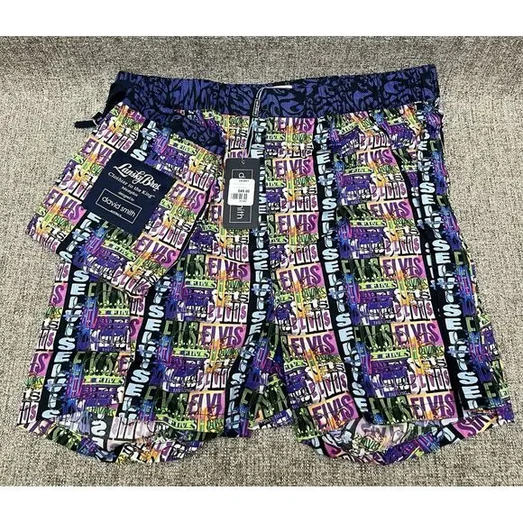 NWT Lansky Bros Boxer Shorts Underwear Elvis‎ Music Sz Colorful 2XL David Smith