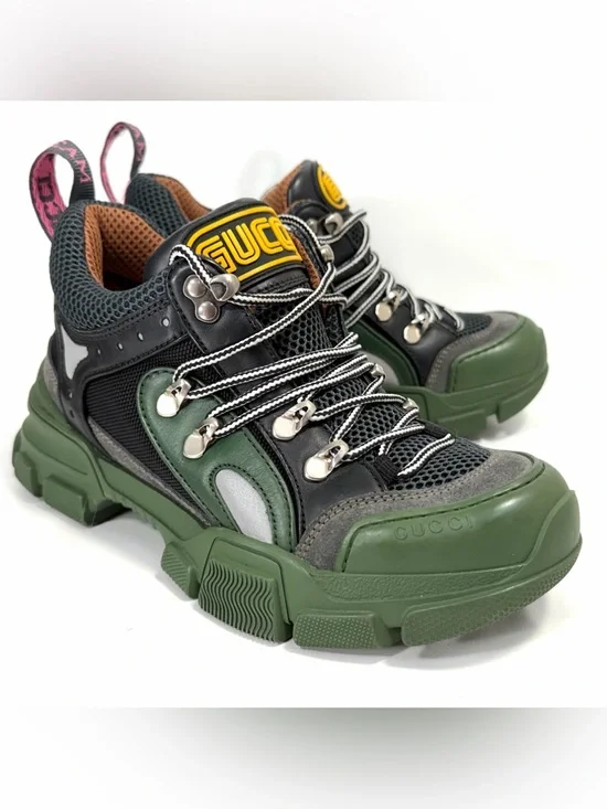 Gucci Flashtrek Green Low-Top Sneaker Men's Size 6.5 / 36.5