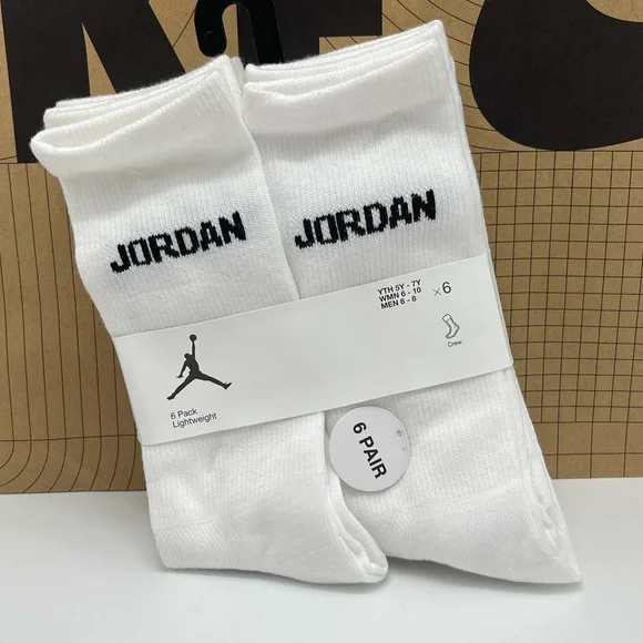 JORDAN JUMPMAN CREW Socks 6PK Style XJ0130-001