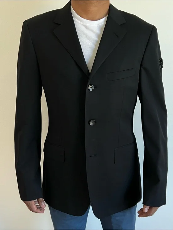 Gucci Men's Black Tailored Blazer - Classic Single-Breasted