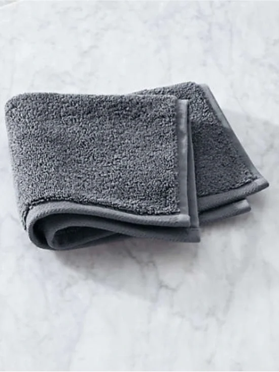 12 / The Turkish Towel Company Slate Gray Washclothes