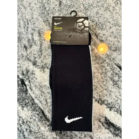 Nike‎ Vapor Dri-Fit Football Over the Calf Black Socks Women 4-6 Youth 3-5