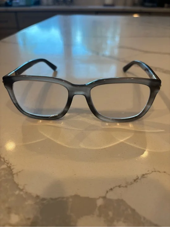 Authentic Gucci Eyeglass Frames Dark Horn / Gray Tortoise with Gold Tone GG1502S