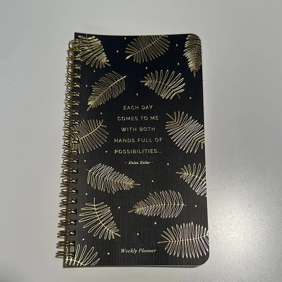 Black and Gold Weekly Planner