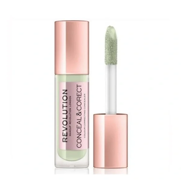 Makeup Revolution Conceal & Correct Colour Correcting Concealer Green New Sealed
