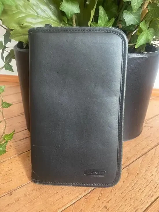 vintage COACH BUSINESS ORGANIZER BLACK  (100