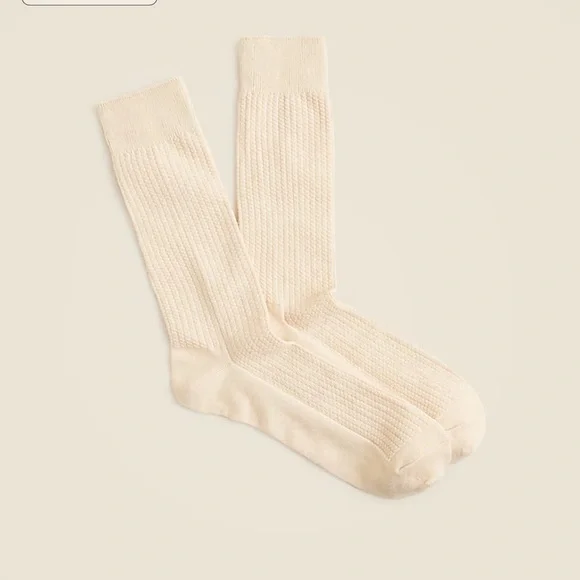 J.Crew Washed texture-stripe socks Pale Sun