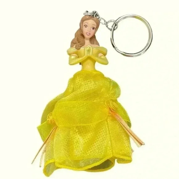 Disney Resort Princess Belle Beauty & The‎ Beast Strap Keychain Toy Figure