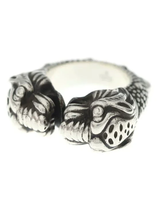 Gucci Tiger Head Ring Silver