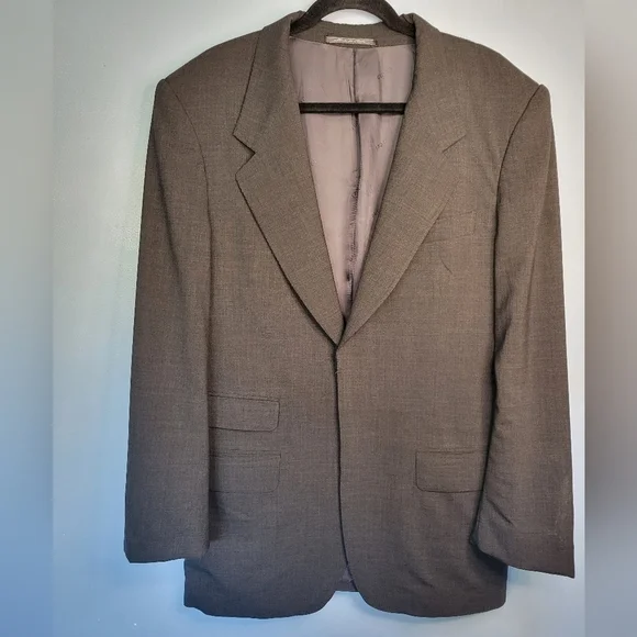 Gucci Men's Sports Wool Blazer Coat in Grey Size 43R (see measurements)