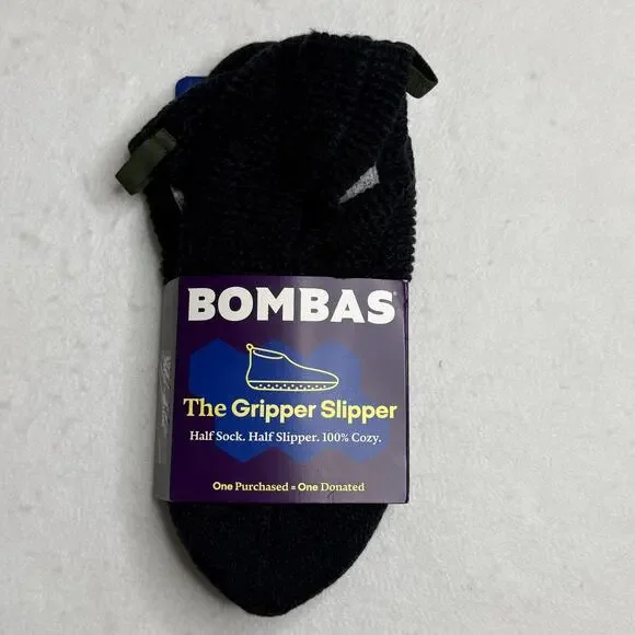 Bombas Socks Mens Large Blue Sneaker Gripper Slipper Low Cut Wool Thermal Grip