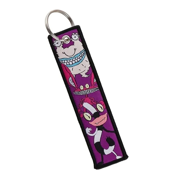 Aaahh!! Real Monsters Embroidered Keychain unisex