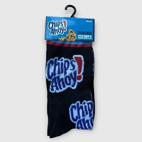 Men's Chip’s Ahoy Black Socks Fun Socks