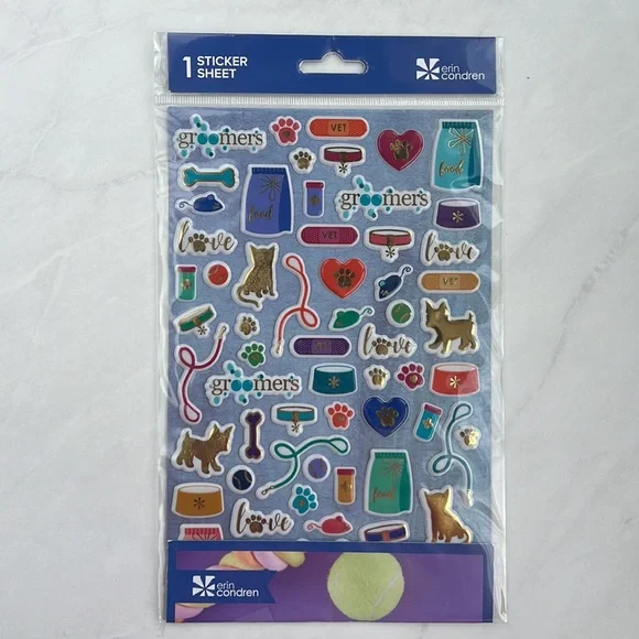 NWT Erin Condren Puffy Puppy Dog Stickers