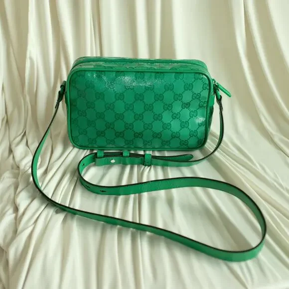 Gucci GG Crystal Mini Crossbody - Green Canvas