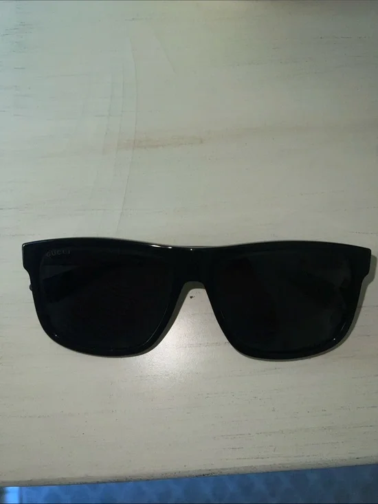 Gucci Black Rectangular Sunglasses