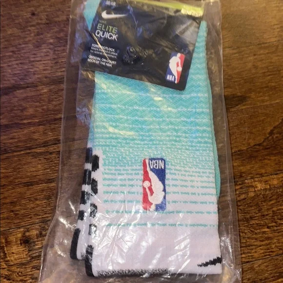 Nike Elite Crew NBA Basketball Sock Teal White - NEW - MENS LARGE
