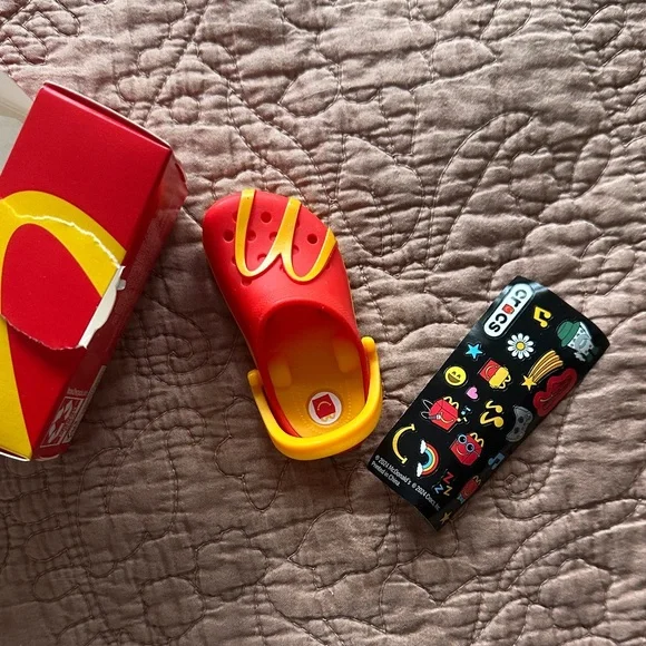 CROCS Red and Yellow Collaboration Box keychain