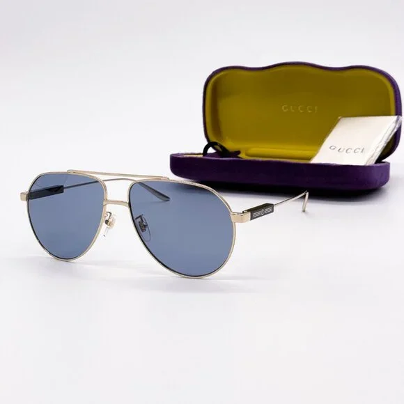 NEW GUCCI GG1311S 003 UNISEX METAL AVIATOR SUNGLASSES