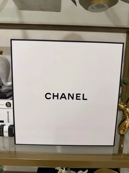 CHANEL Gift Box, bag, flower and ribbon with book