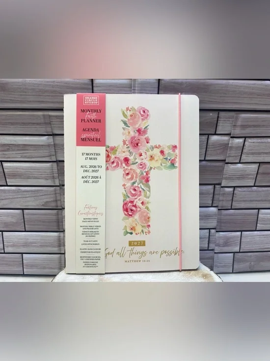 Orange Clrcle Studio ❤️2026-2027 Monthly Planner 17mo. Rose Cross